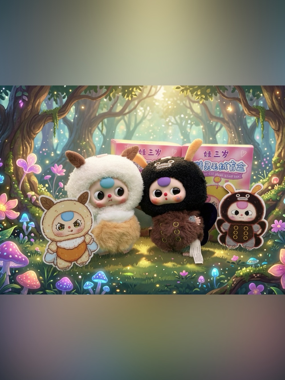Baby three confirmed plushie pendants.